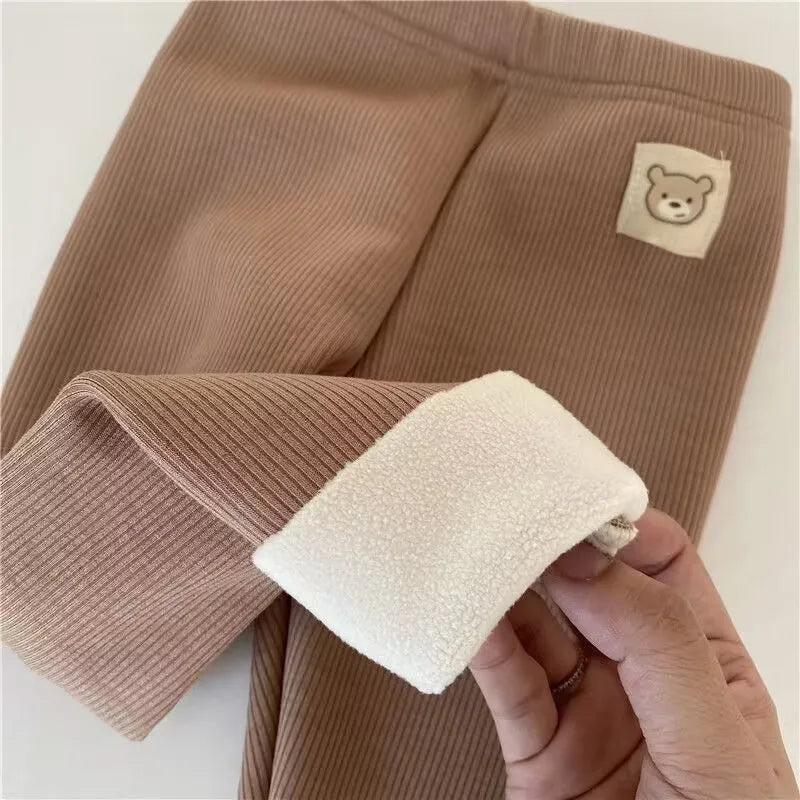 Cozy Critters: pantalones de una pieza con forro polar para niños de otoño/invierno