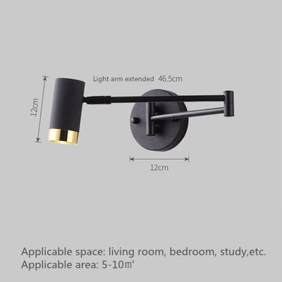 KIN Grace - Touch Sensor Wall Lights Adjustable Swing Long Arm