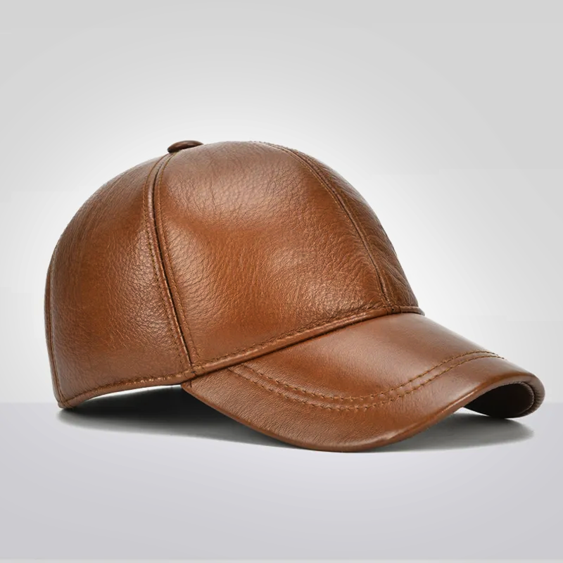 Gorra de cuero de lujo