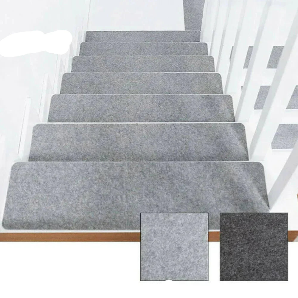 Sara 14Pcs Non-Slip Stair Tread Mats – Self-Adhesive & Protective Carpet Pads