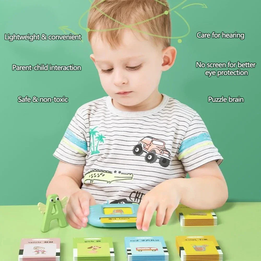 Early Education Talking Flashcards Learning Toys for Kids - Preschool English Electronic Audio Book Machine