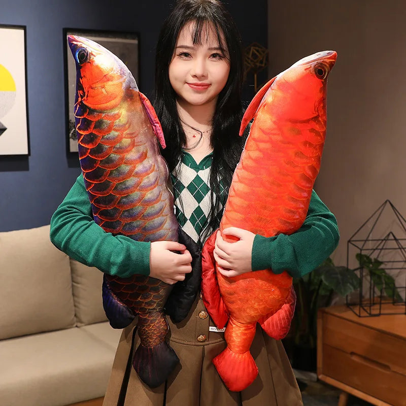 Funny Fish Plush Toy - Giant Stuffed Soft Carp Animal Pillow | Creative Sleep Cushion for Kids & Girls | Xmas Gift