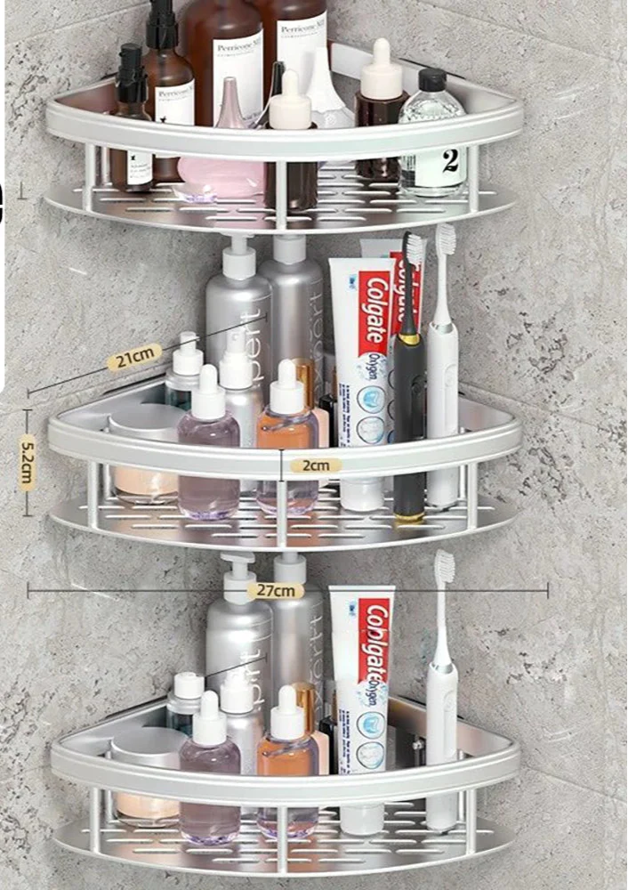 Winnie Wall-Mounted Shower Shelf – No-Drill Bathroom Organizer