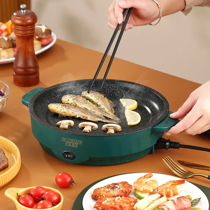 Sara Electric MultiCooker Stegepande – Non-Stick 220V til Steak, Fisk & Omelet