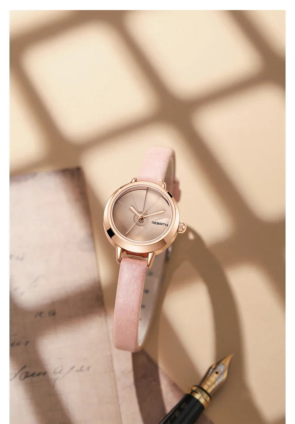 Mini Vintage Leren Horloge voor vrouwen