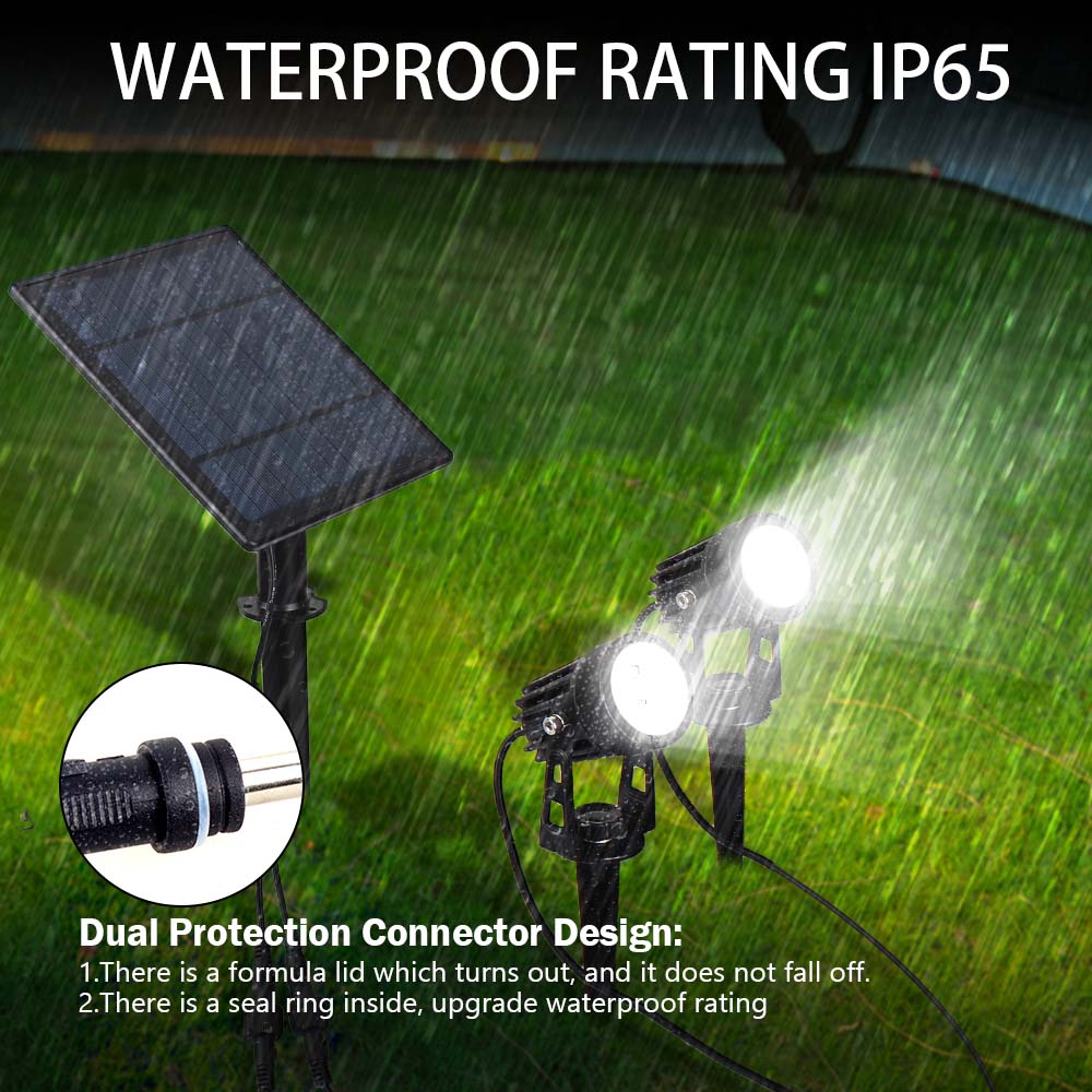 Foco solar impermeable IP65 LED con energía solar