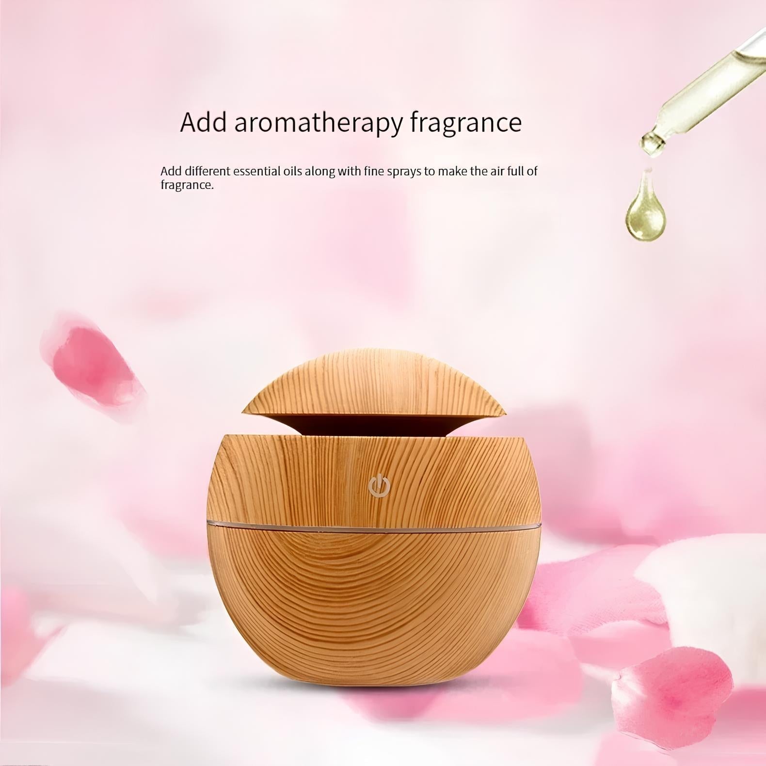 Portable Aroma Diffuser And Humidifier 130ML with 7 Color LED Light