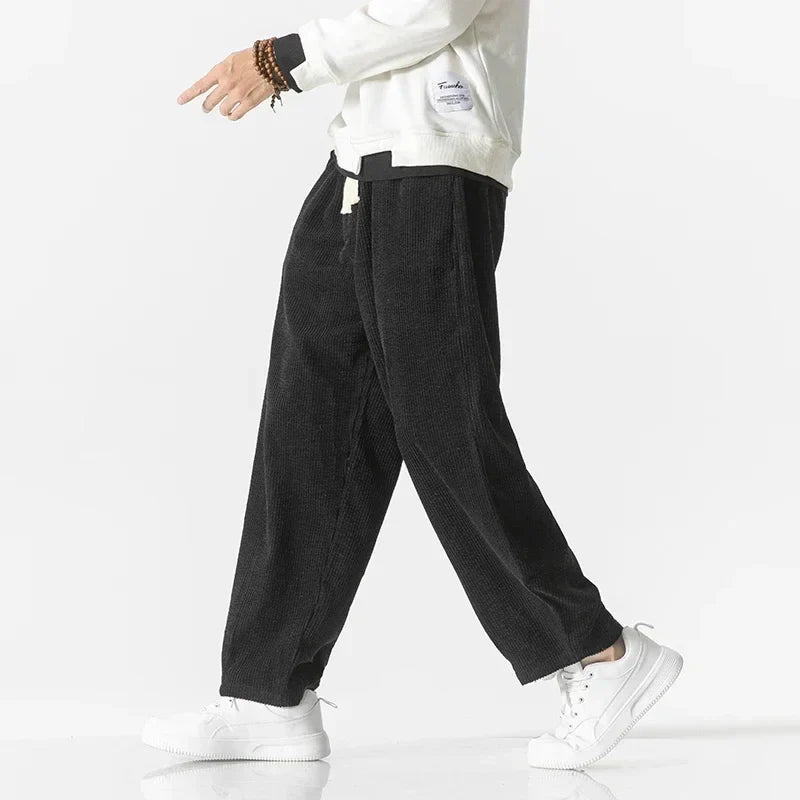 Corduroy Drawstring Loose Pants