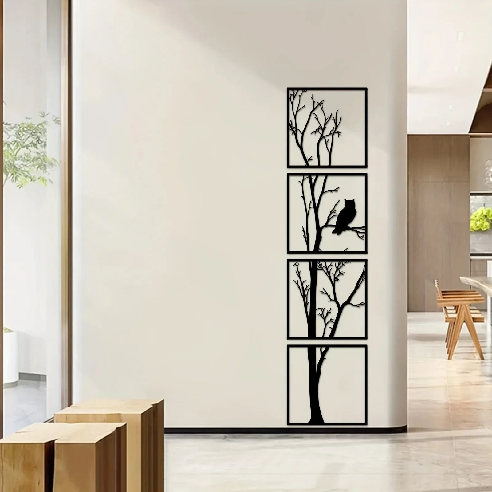 Owl Tree Branch Wall Art