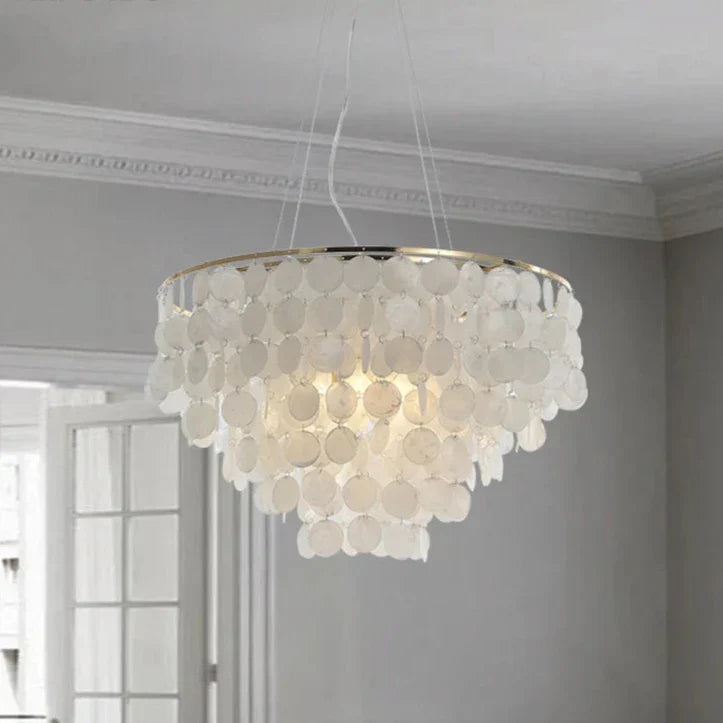 Chandelier en Coquillage de Luxe Sadaf