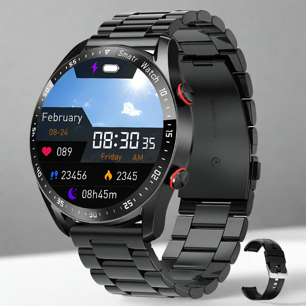 Apollo Pro Smartwatch – Bluetooth Calling, ECG+PPG Health Tracker, Fitness & Sports Companion