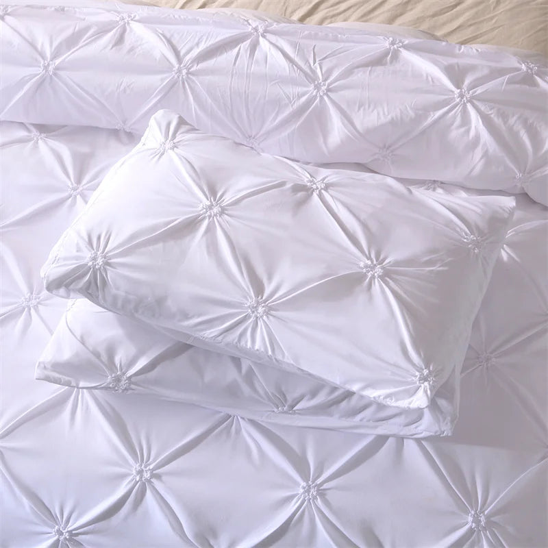 Gyémánt Pintuck Duvet Cover 3 Részes Ágynemű Szett