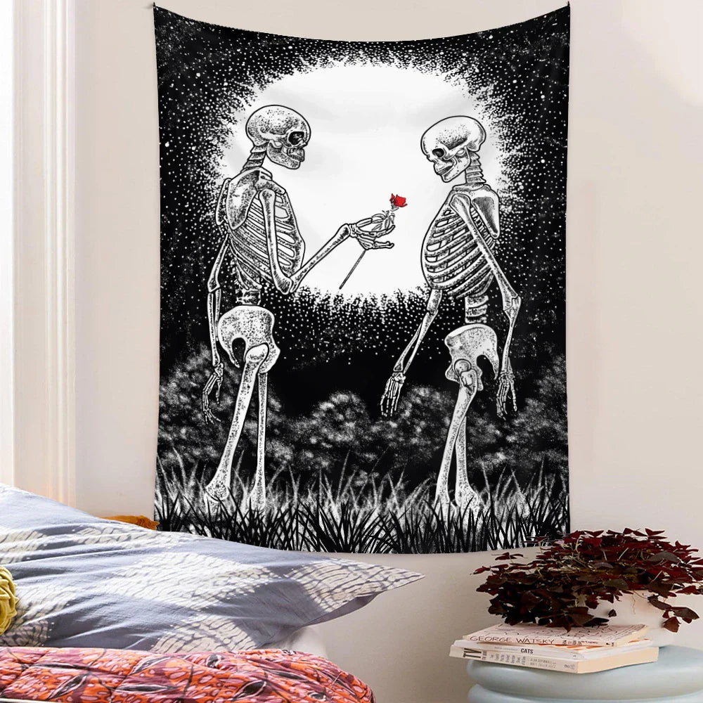 Skull Wedding Tarot Tapestry