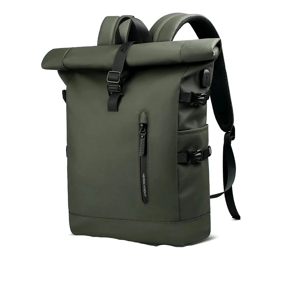 Sac à dos de voyage extensible – Sac étanche pour ordinateur portable de grande capacité avec port USB pour la randonnée, le cyclisme et une utilisation quotidienne