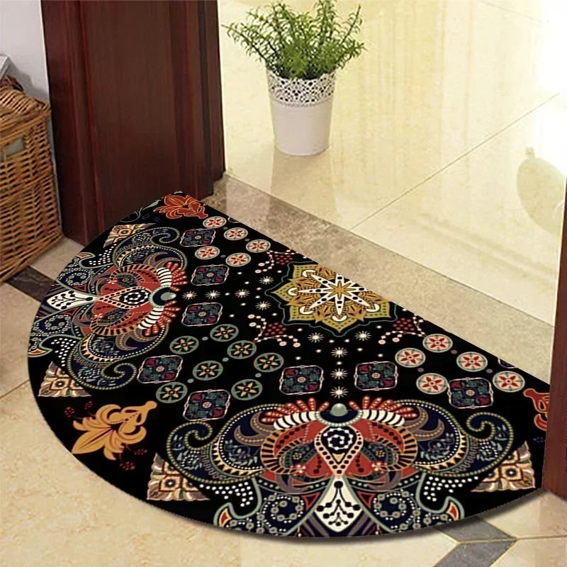 Winnie Retro Felpudo Semicircular – Elegante Alfombra de Entrada Antideslizante para Interior