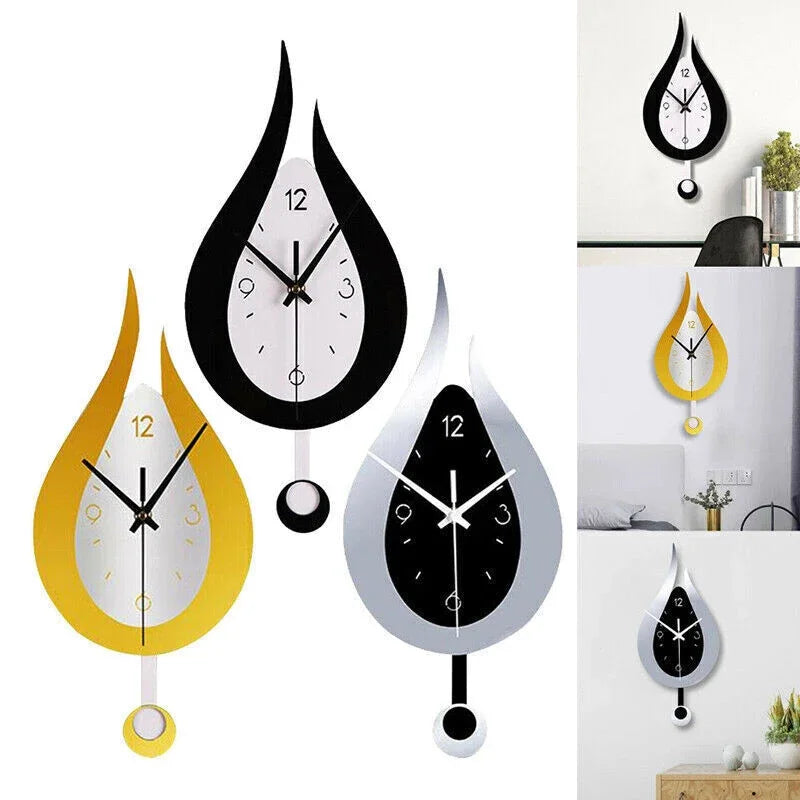 Modern Water Drop Wall Clock