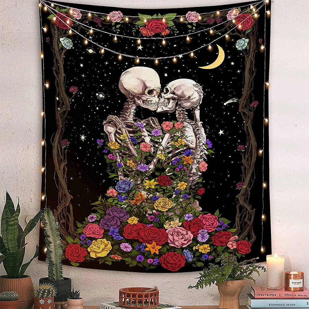 Skull Wedding Tarot Tapestry