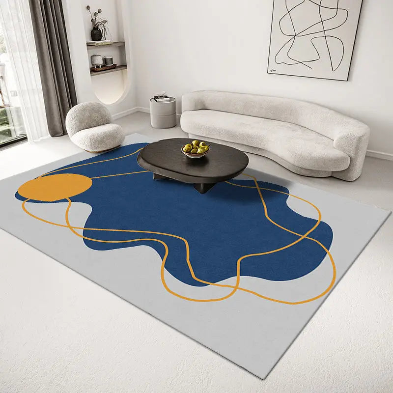 Tapis à Rayures Nordiques - Tapis Doux Antidérapant pour Salon et Chambre