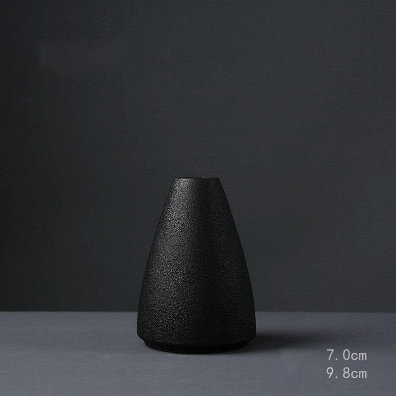 Japanese Black Ceramic Designer Vase