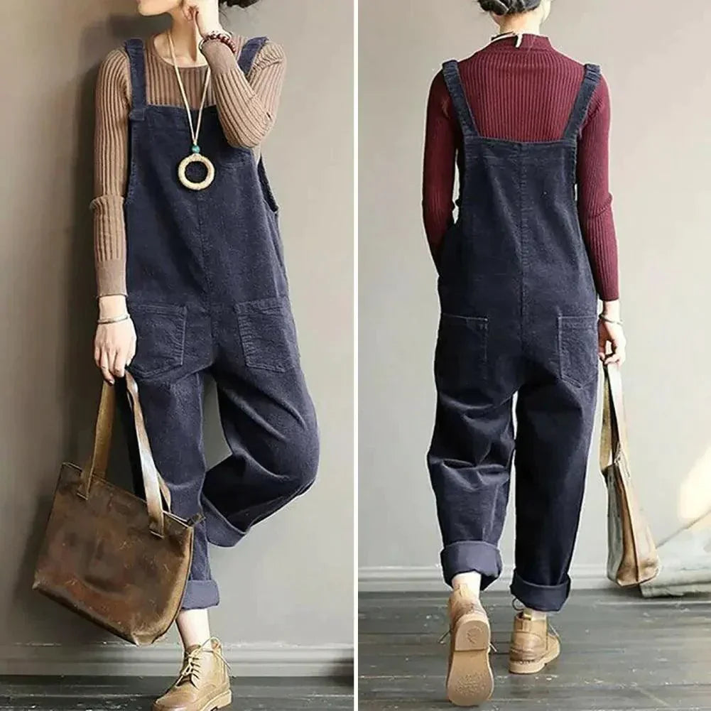 Ella Velvet Jumpi Deluxe - Corduroy overall met wijde pijpen