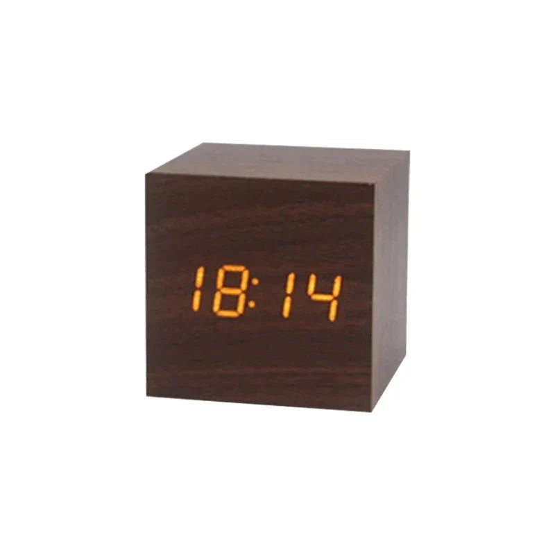 TempTune – LED houten wekker met temperatuurdisplay