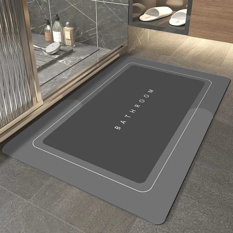 Tapis de salle de bain antidérapant super absorbant – Séchage rapide et sans danger pour les sols mouillés