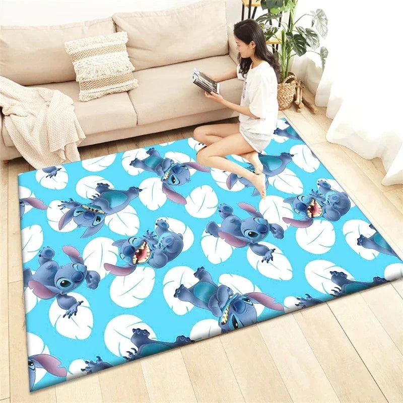 Winnie Stitch Cartoon Rug – Cozy & Vibrant Home Décor