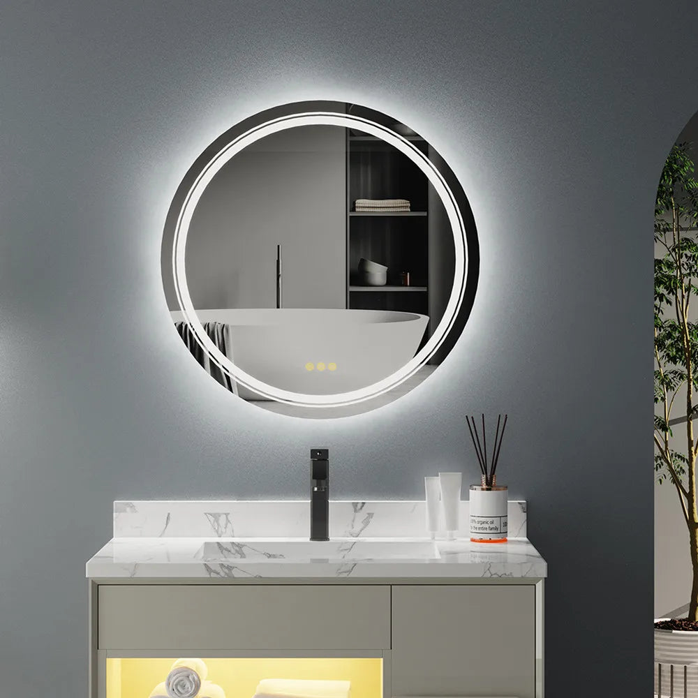 Espejo de baño antivaho LED regulable impermeable LUVODI