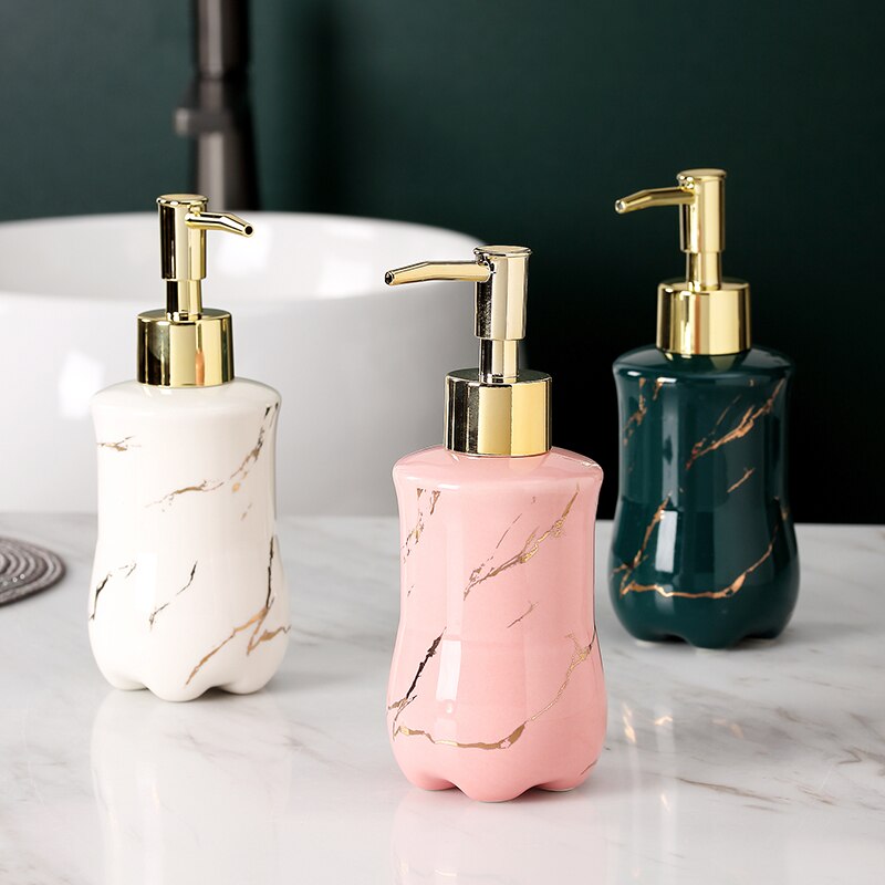 Elegant Soap Dispenser i solid marmor för badrum