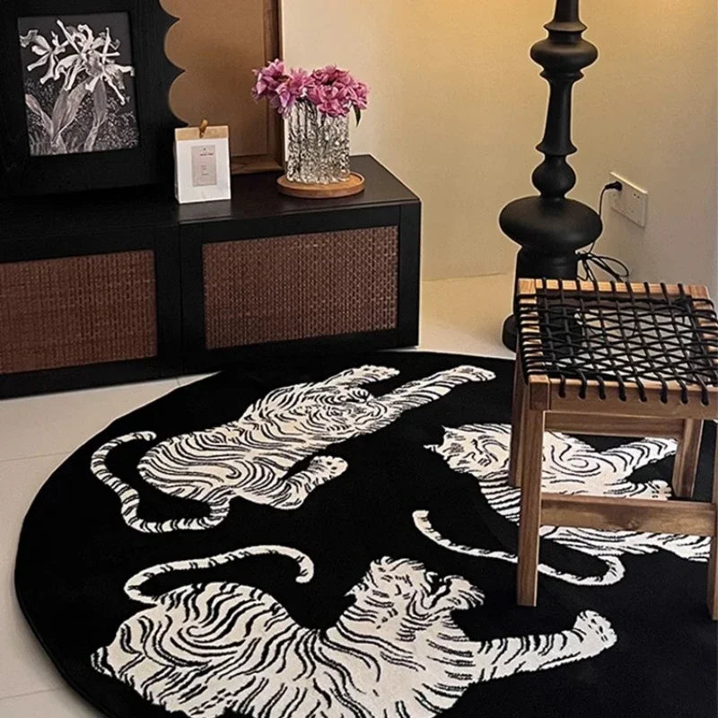 ara's Tiger Stripes Pluche Vloerkleed - Zacht, Stijlvol en Duurzaam voor Woonkamer, Slaapkamer en Meer!