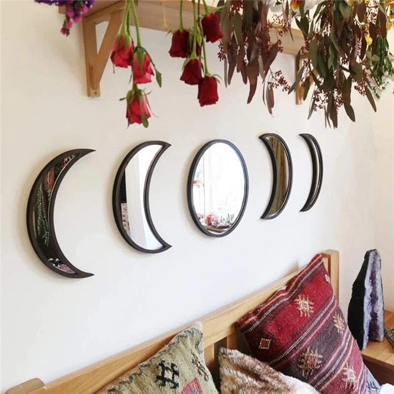 Wooden Bohemian Wall Mirror Art