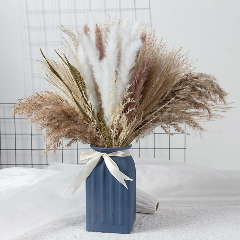 80PCS Natural Dried Pampas Grass Bouquet