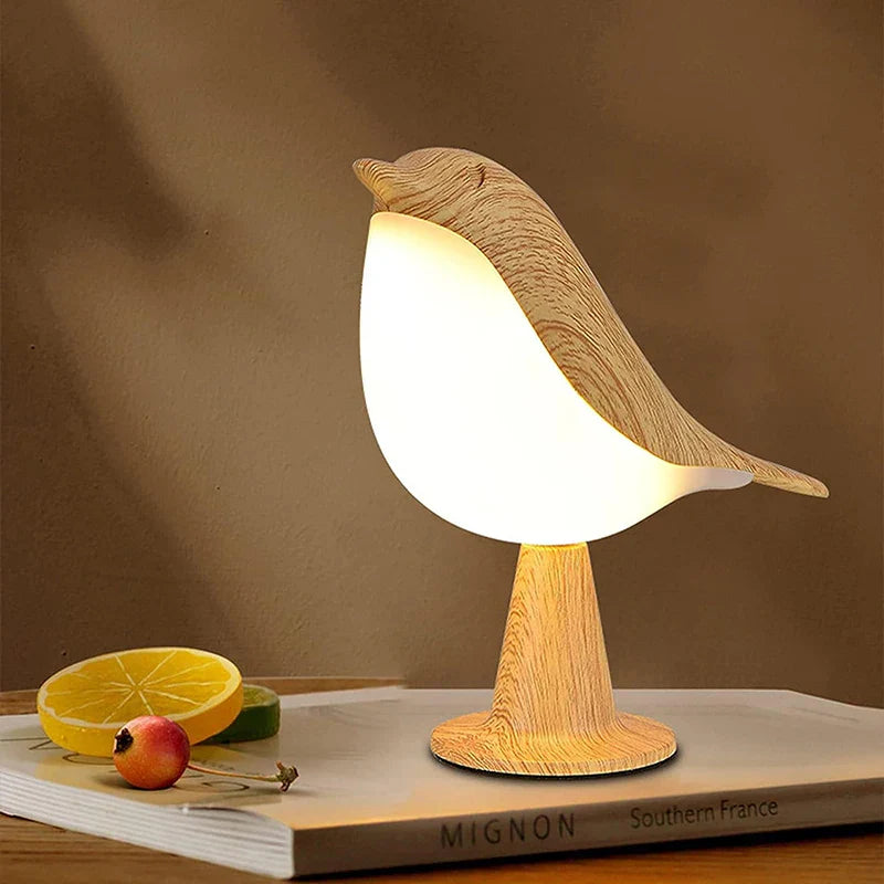 Colorful Wooden Bird Table Lamp