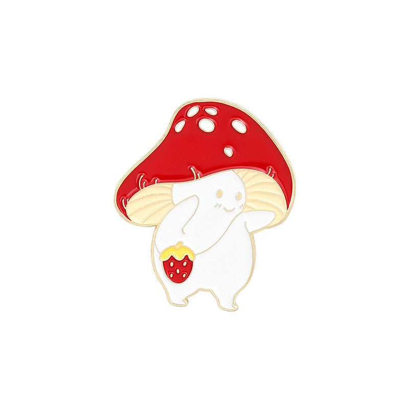 Mushroom Series Collectie Emaille Pins