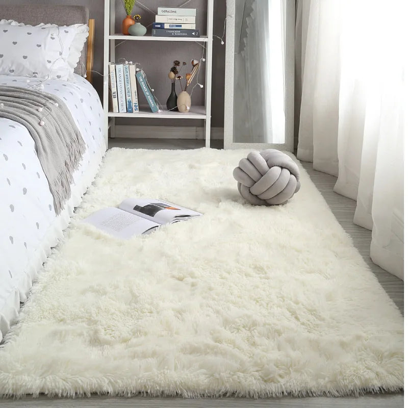 Alfombra de Cama Winnie Fluffy – Suave, Antideslizante, Gran Alfombra para Dormitorio y Guardería