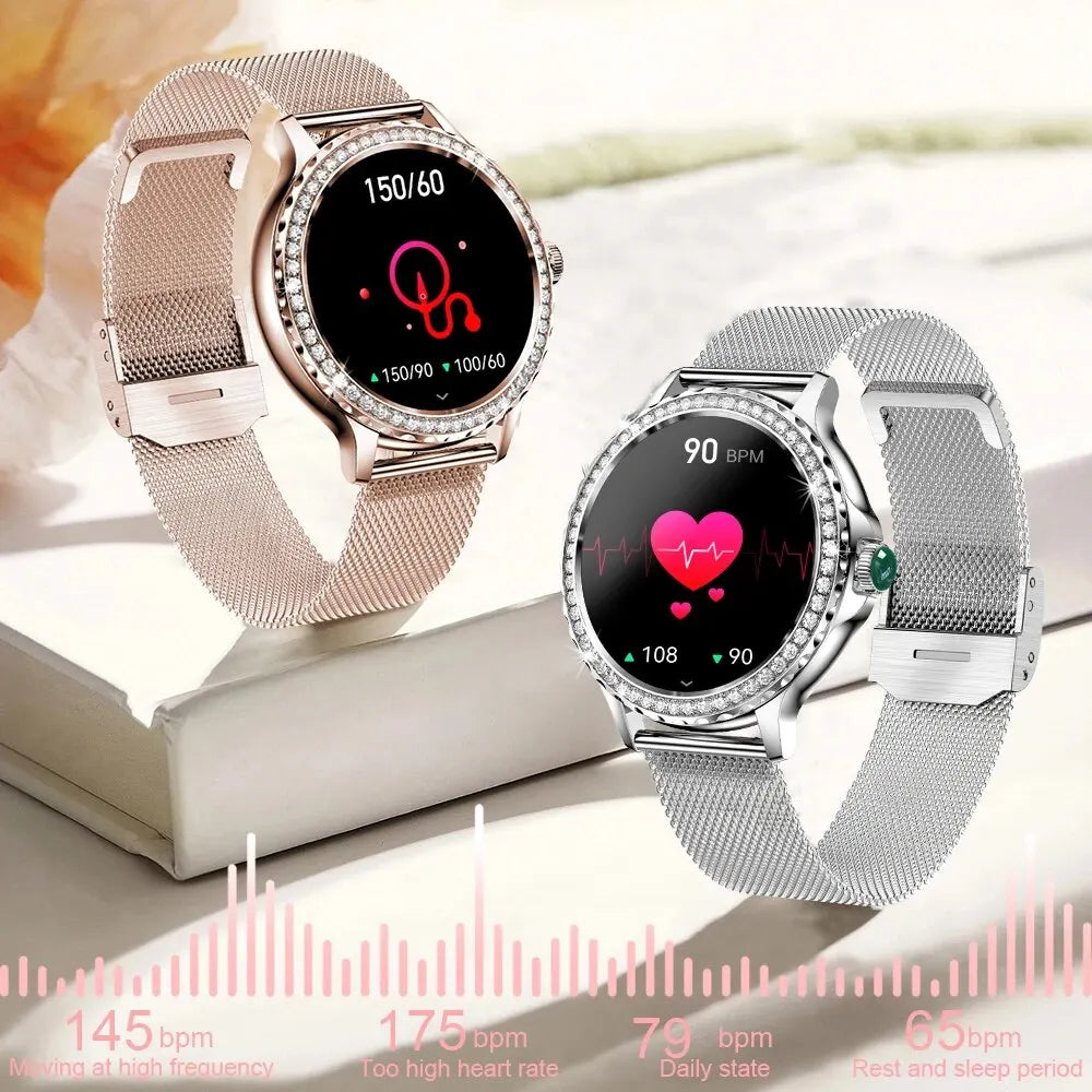 Bella Rosegold Smartwatch – 100+ sportmodi, bellen via Bluetooth en fitnesstracking voor dames