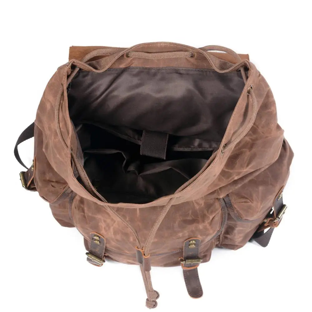 Trailblazer Canvas Leather Backpack