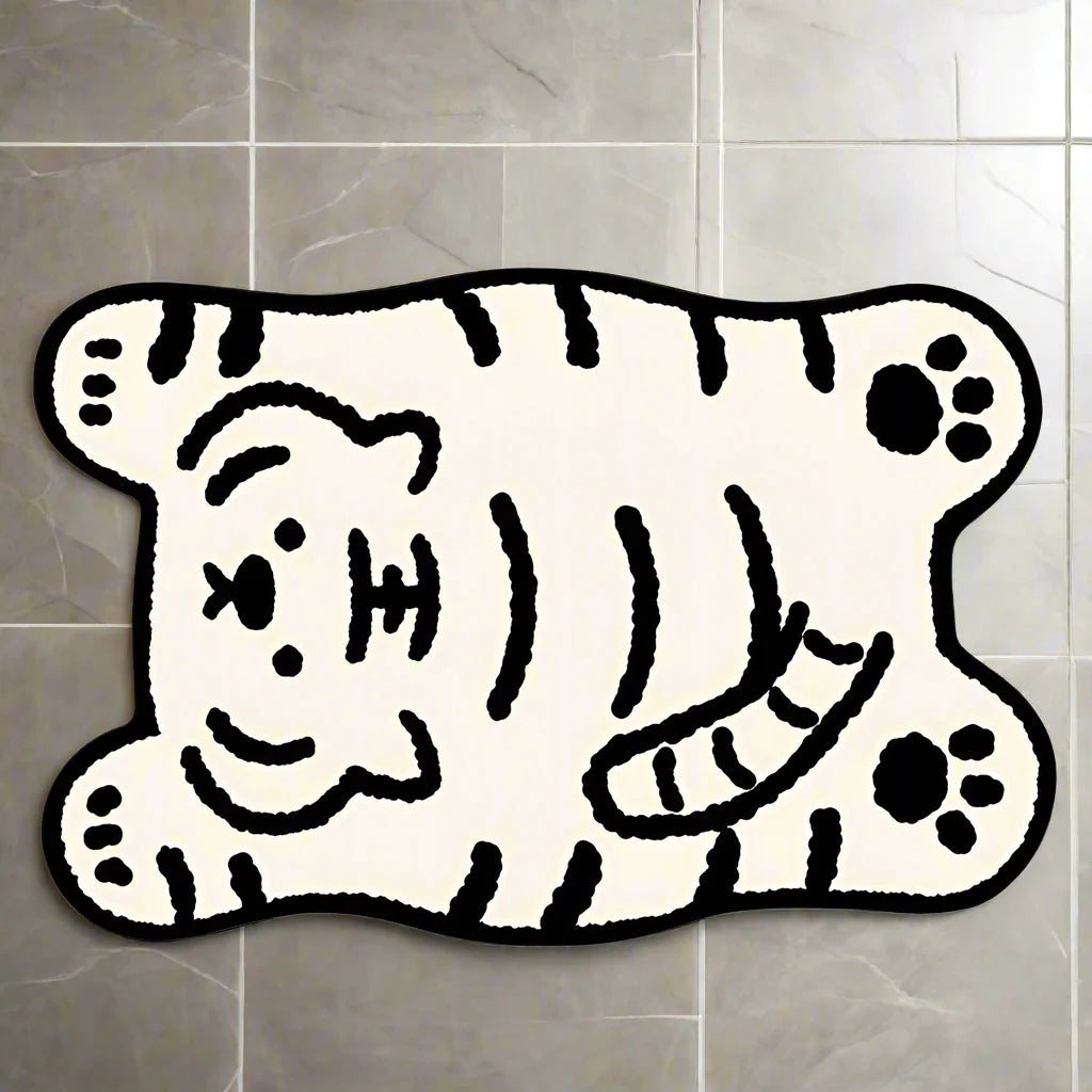 Tapis de bain en diatomite Winnie Quick-Dry Cartoon – Absorbant et antidérapant