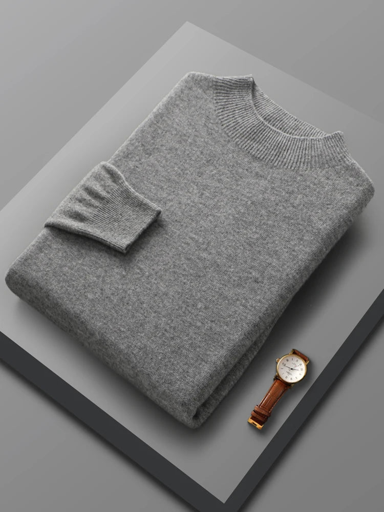 Elias: Høst 100% Merinoull Pullover Genser Cashmere Strikkevarer