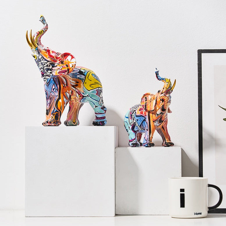 Vrimlo® Elephant Nordic Painted Statue