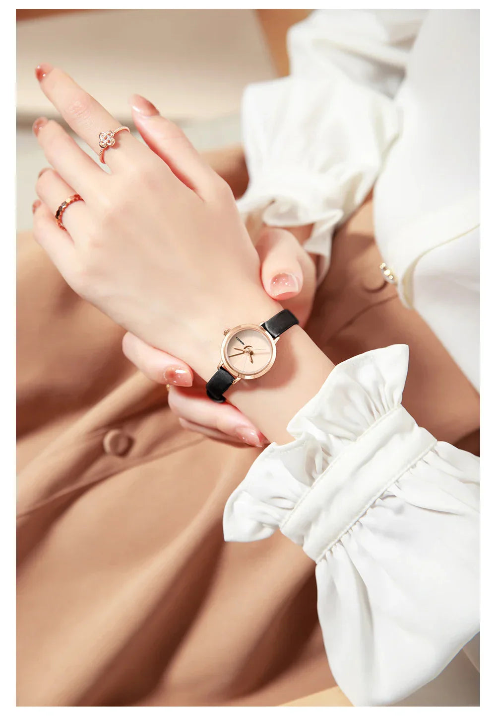 Mini Vintage Leather Watch for women