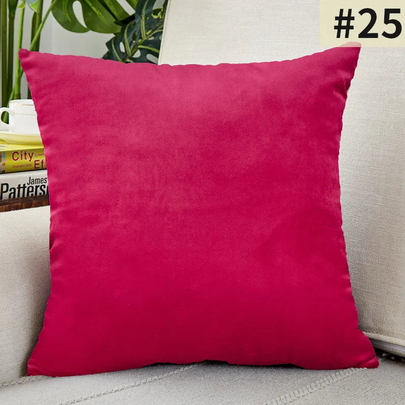 VelvetChic - Plain Cushion Cover for Home Decor