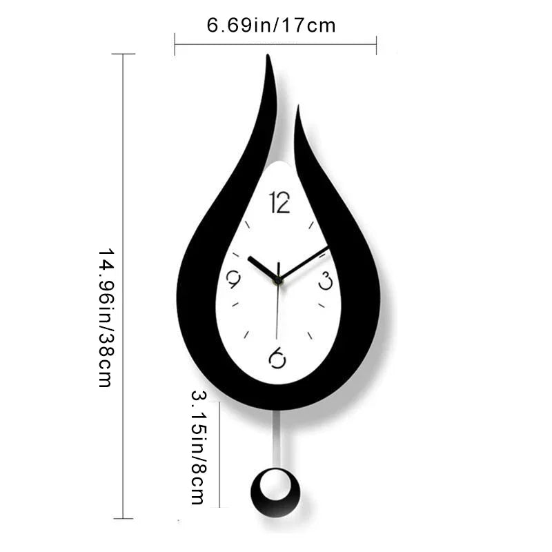 Modern Water Drop Wall Clock