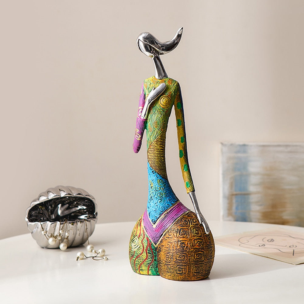 Vrimlo® Abstract Colorful Women Sculptures