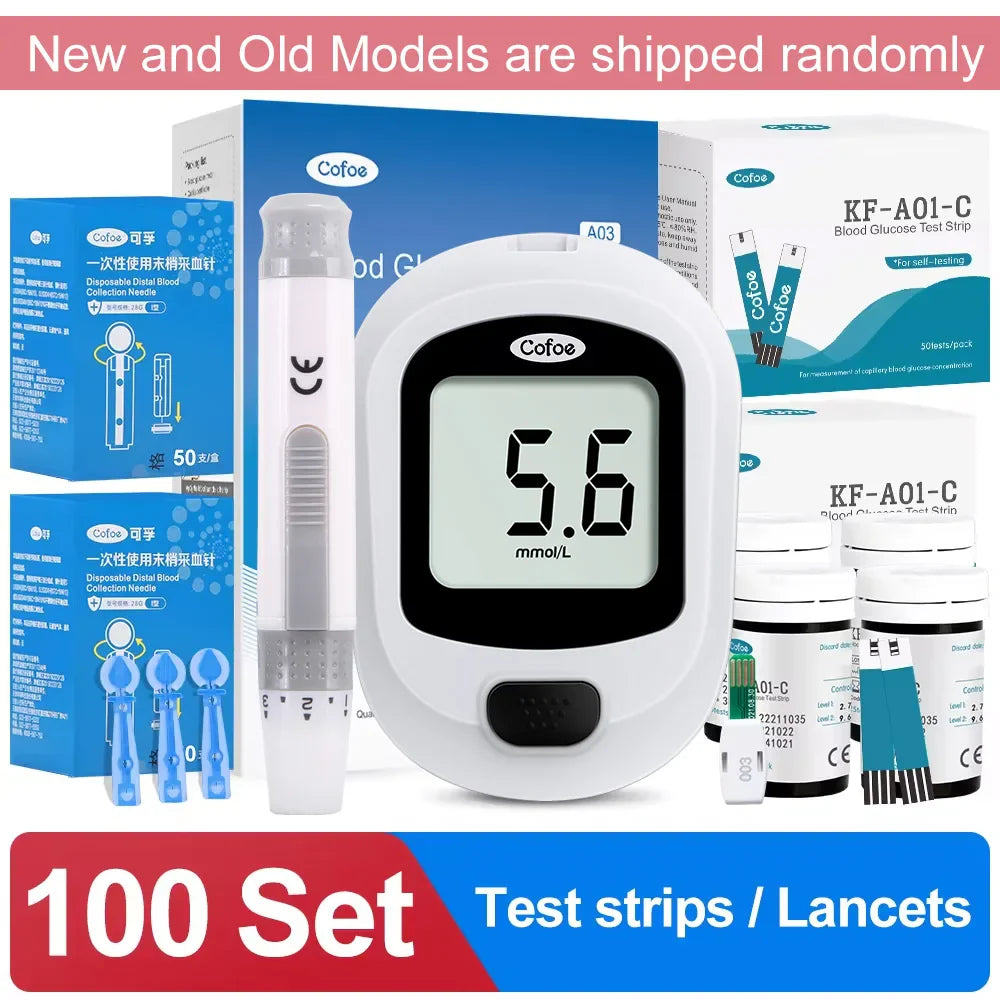 Blood Glucose Meter Kit – Diabetes Glucometer with Test Strips and Lancets