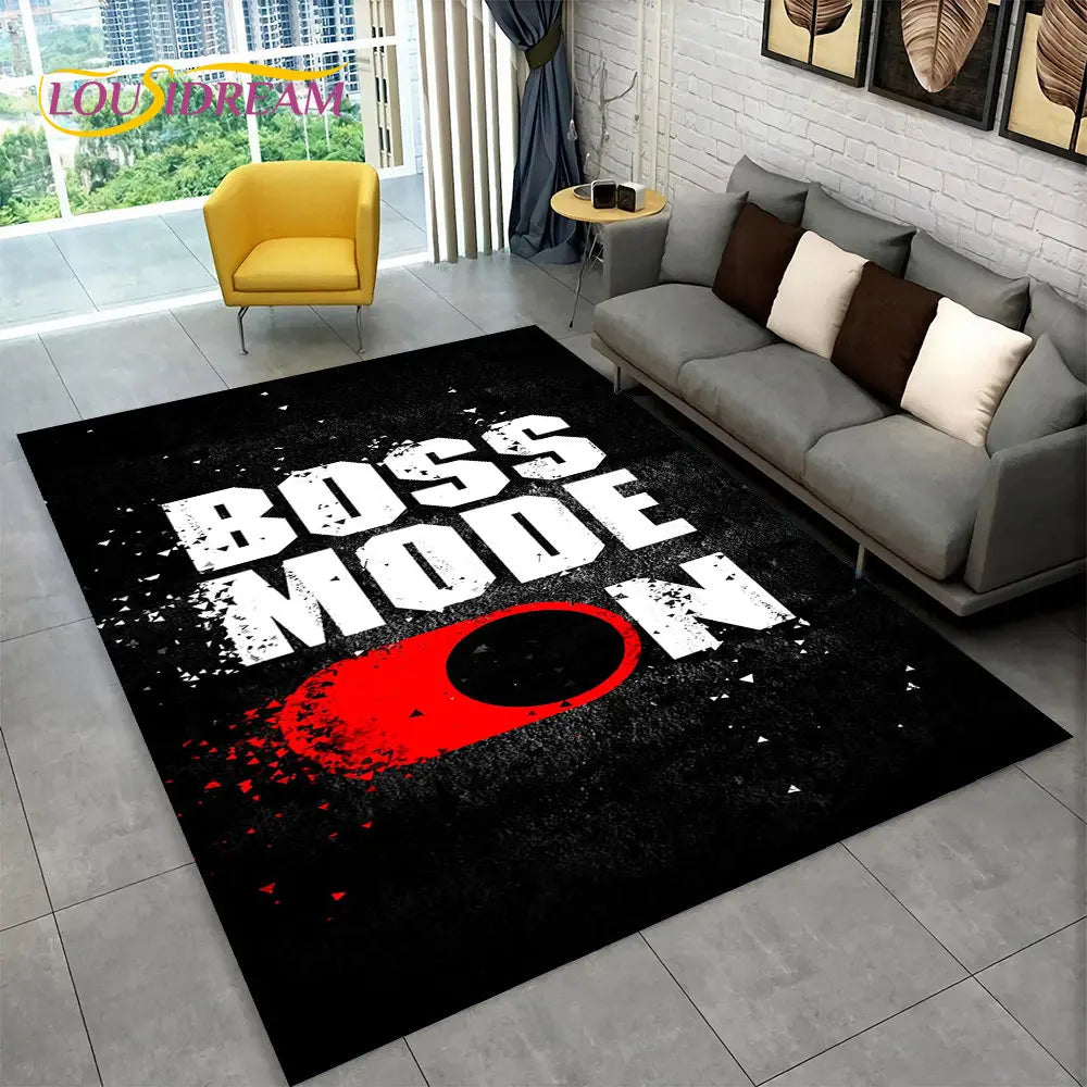 Tapis de jeu Alex 3D Gamer - Grand tapis antidérapant pour enfants et salon