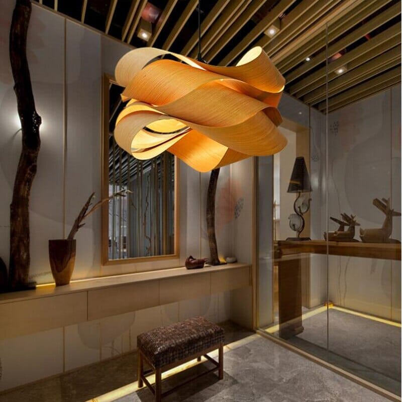 Wood Skin Pendant Lights