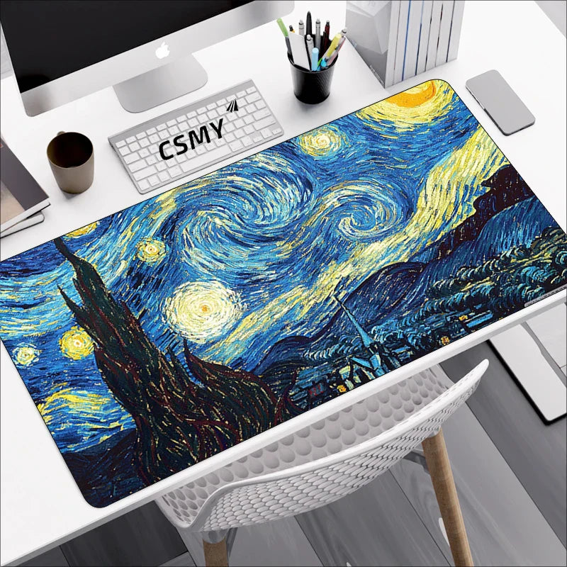 Starry Night Gaming Desk Mouse pad