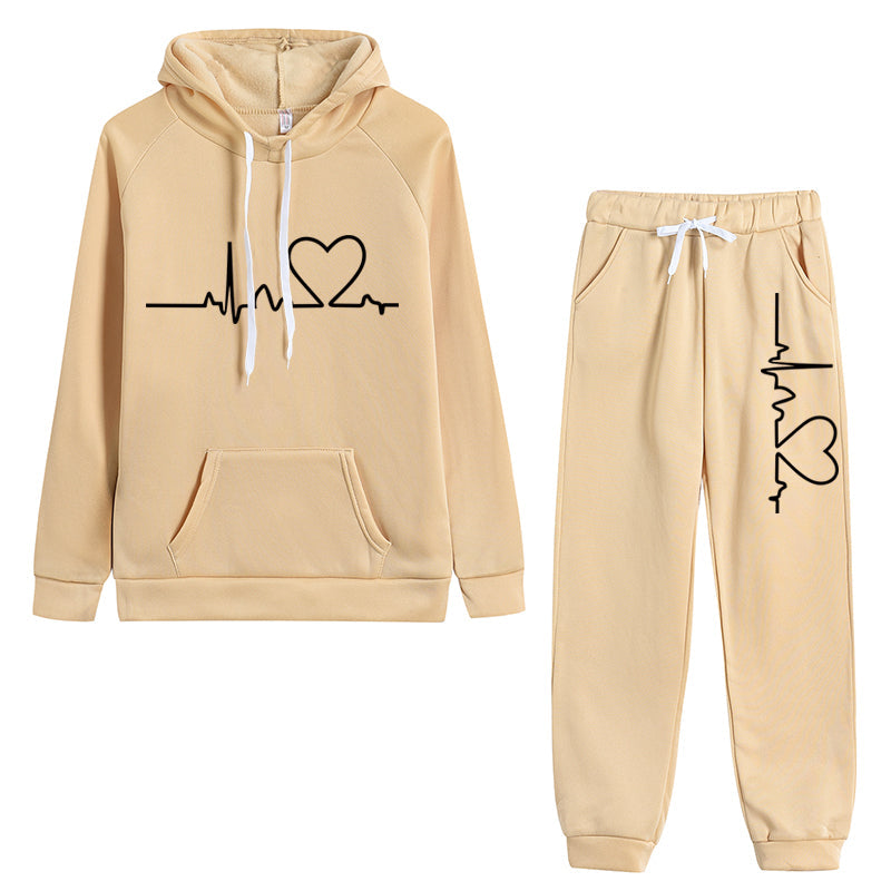 Angenehmes und komfortables Set | Weicher Hoodie + lange Hose