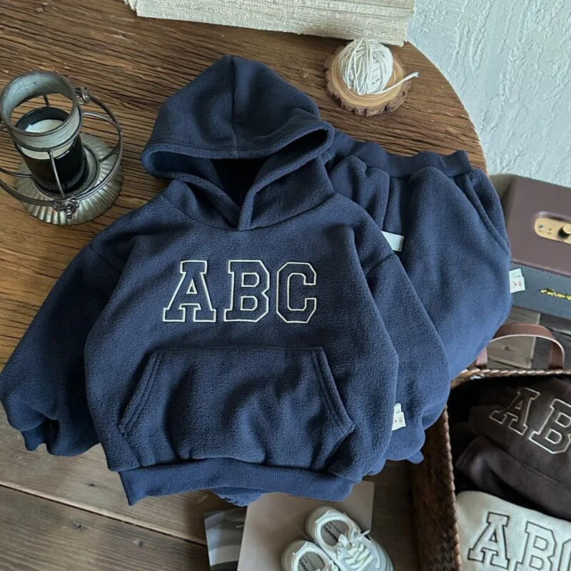 ABC-hoodie met bontvoering voor kinderen